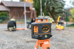 geo-FENNEL FL 300HV-G EasyGRADE (LC 2) & FR 77-MM Rotating Laser Level with FR 77-MM Laser Receiver