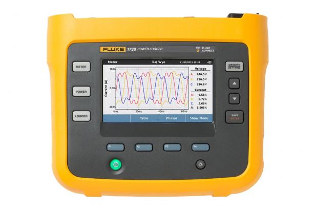 Fluke 1738/B 3-phase Energy Logger, Basic Version, Advanced, Without Clamps (item no. 4588378)