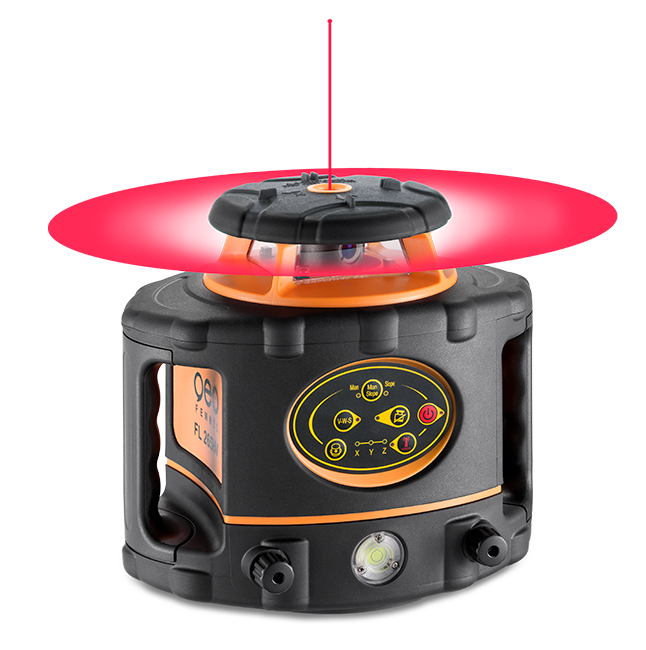 geo-FENNEL FL 265HV (LC 2) Red Beam Rotating Laser Level with FR 77-MM Laser Detector