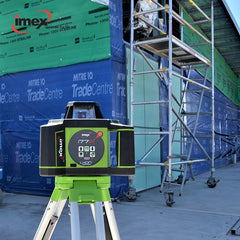 Imex i77R Rotating Laser Level Horizontal with LRX10 Laser Receiver and Tripod & 5m Staff