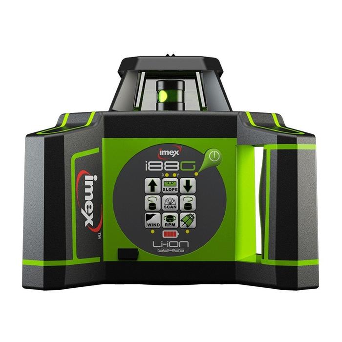 Imex i88G H/V Green Rotating Laser Level with LRX10 Laser Receiver