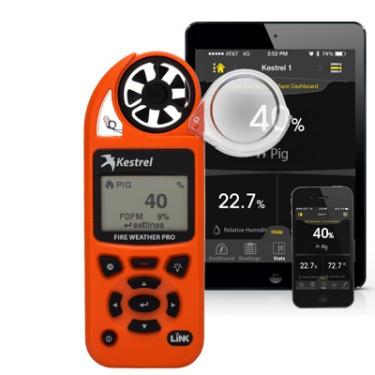 Kestrel 5500FW Fire Weather Meter Pro with LiNK Orange